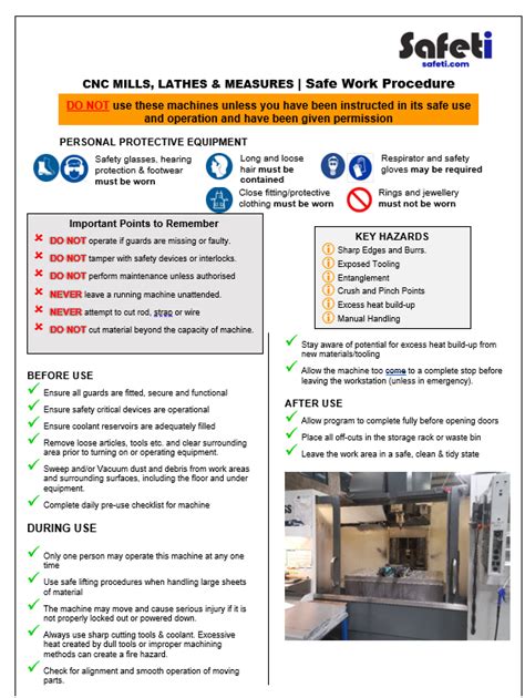 cnc machine safety standards|milling machine hazards and risks.